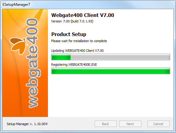 Install progress